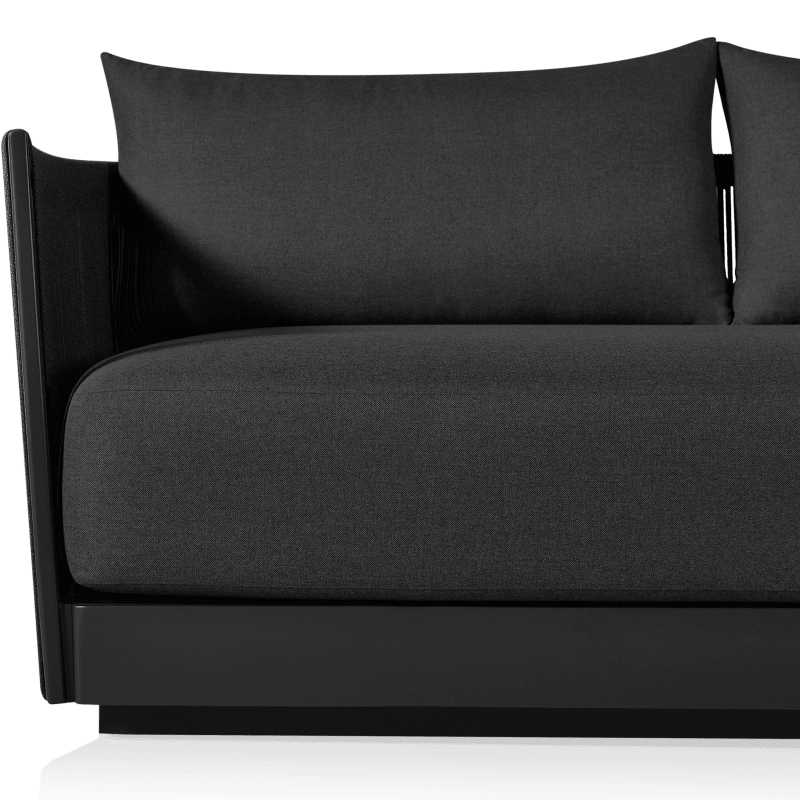 Antigua 3 Seat Sofa | Aluminum Asteroid, Panama Grafito, Rope Dark Grey