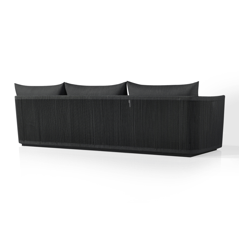 Antigua 3 Seat Sofa | Aluminum Asteroid, Panama Grafito, Rope Dark Grey