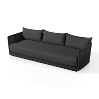 Antigua 3 Seat Sofa | Aluminum Asteroid, Panama Grafito, Rope Dark Grey