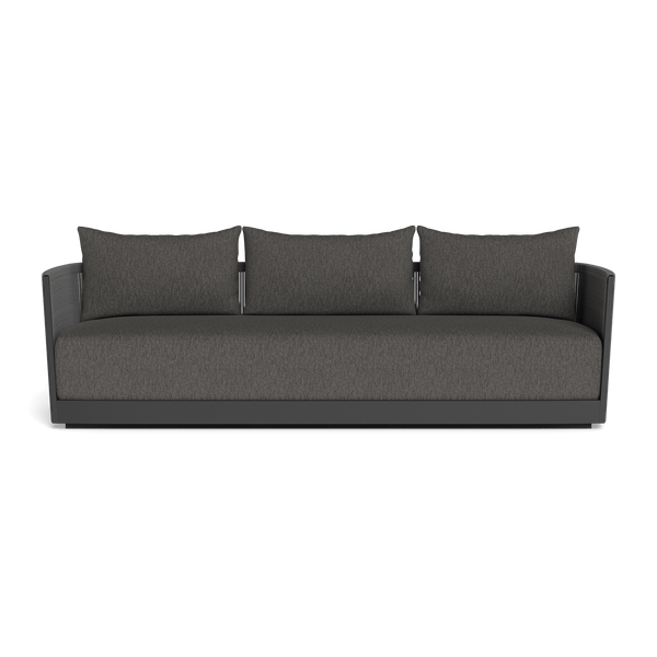 Antigua 3 Seat Sofa | Aluminum Asteroid, Pebble Smoke, Rope Dark Grey