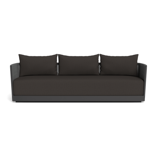 Antigua 3 Seat Sofa | Aluminum Asteroid, Stirling Flint, Rope Dark Grey