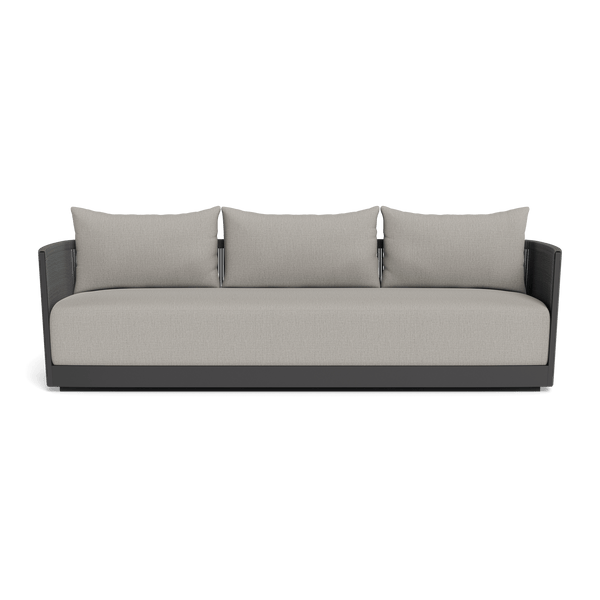 Antigua 3 Seat Sofa | Aluminum Asteroid, Stirling Fog, Rope Dark Grey