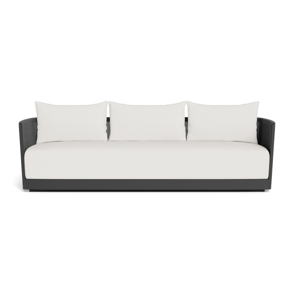 Antigua 3 Seat Sofa | Aluminum Asteroid, Stirling Salt, Rope Dark Grey