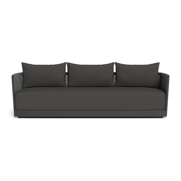 Antigua 3 Seat Sofa | Aluminum Asteroid, Stirling Shadow, Rope Dark Grey