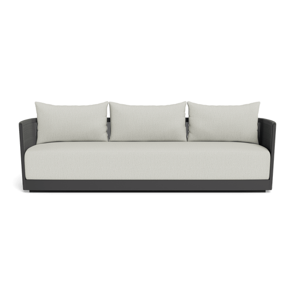 Antigua 3 Seat Sofa | Aluminum Asteroid, Stirling Smoke, Rope Dark Grey