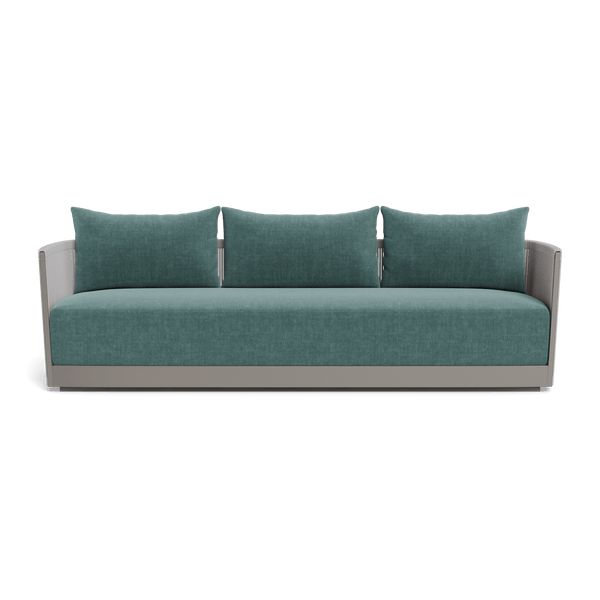Antigua 3 Seat Sofa | Aluminum Taupe, Altona Dew, Rope Light Grey