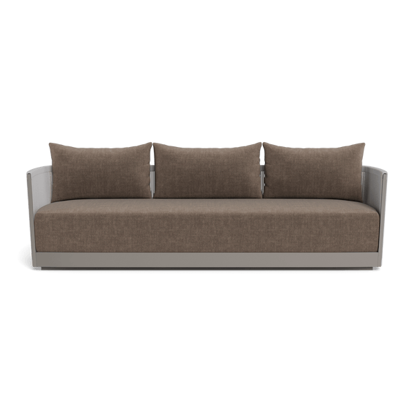 Antigua 3 Seat Sofa | Aluminum Taupe, Altona Mink, Rope Light Grey