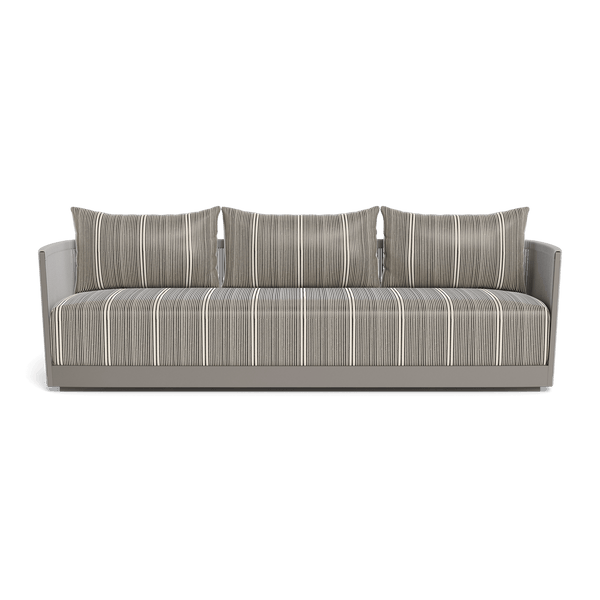 Antigua 3 Seat Sofa | Aluminum Taupe, Bateau Classic, Rope Light Grey