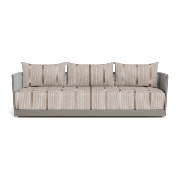 Antigua 3 Seat Sofa | Aluminum Taupe, Bateau Cocoon, Rope Light Grey
