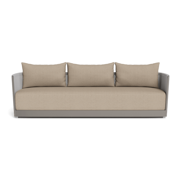 Antigua 3 Seat Sofa | Aluminum Taupe, Monterey Sand, Rope Light Grey