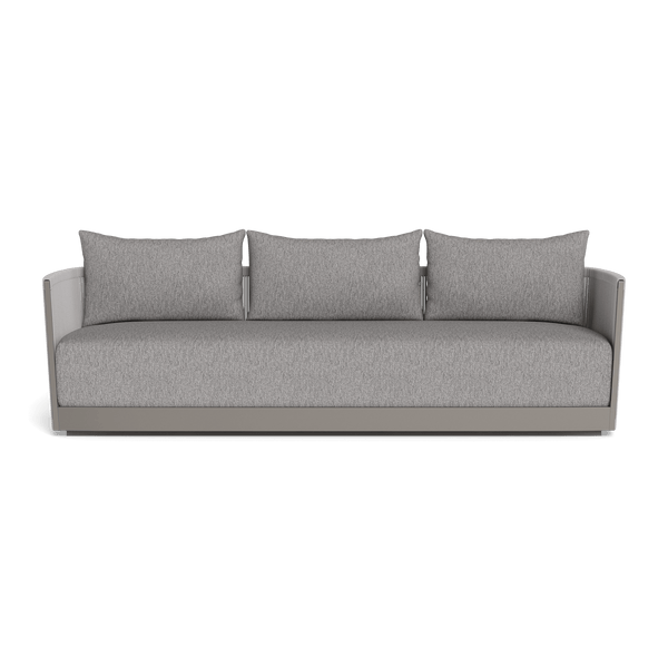 Antigua 3 Seat Sofa | Aluminum Taupe, Pebble Fog, Rope Light Grey
