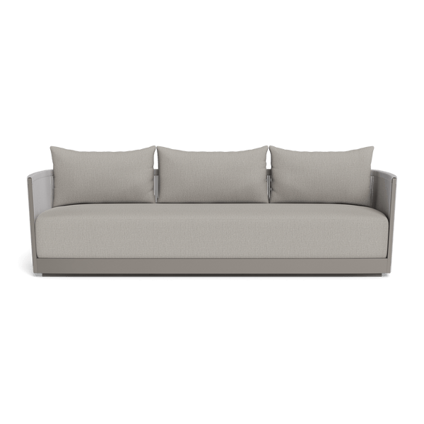 Antigua 3 Seat Sofa | Aluminum Taupe, Stirling Fog, Rope Light Grey