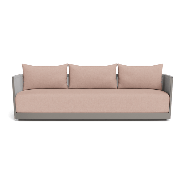 Antigua 3 Seat Sofa | Aluminum Taupe, Stirling Powder, Rope Light Grey