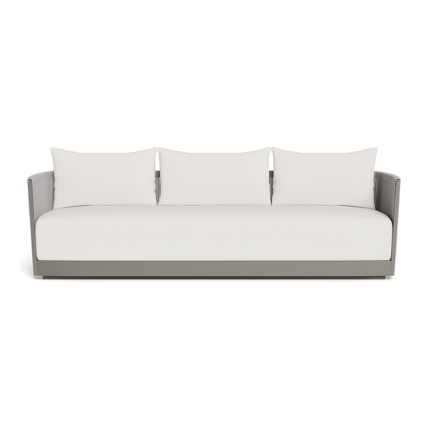 Antigua 3 Seat Sofa | Aluminum Taupe, Stirling Salt, Rope Light Grey