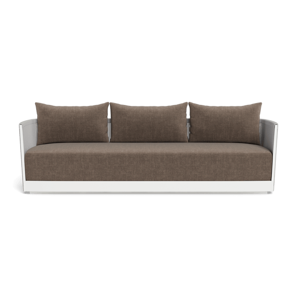 Antigua 3 Seat Sofa | Aluminum White, Altona Mink, Rope Light Grey