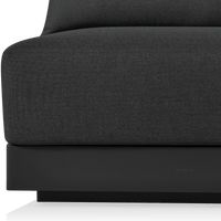 Antigua Armless Single | Aluminum Asteroid, Panama Grafito, Rope Dark Grey