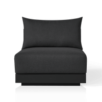 Antigua Armless Single | Aluminum Asteroid, Panama Grafito, Rope Dark Grey