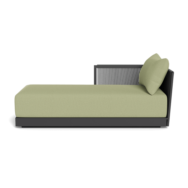 Antigua Chaise Left | Aluminum Asteroid, Stirling Sage, Rope Dark Grey