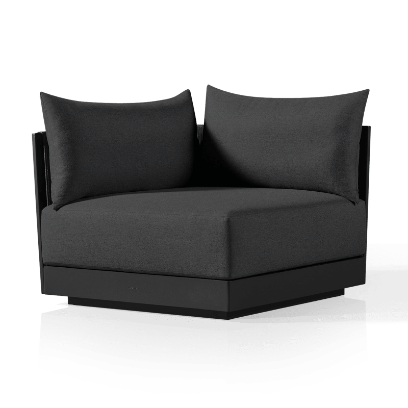 Antigua Corner | Aluminum Asteroid, Panama Grafito, Rope Dark Grey
