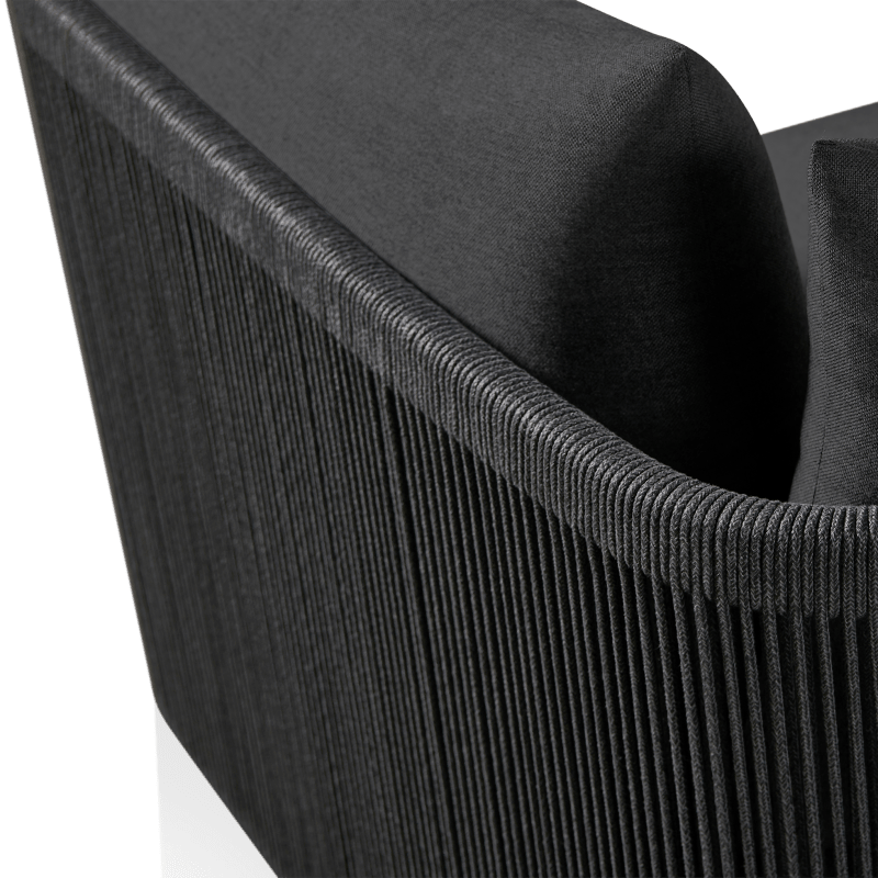 Antigua Corner | Aluminum Asteroid, Panama Grafito, Rope Dark Grey