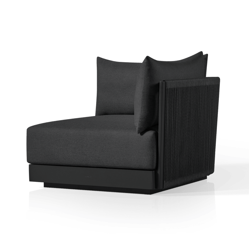 Antigua Corner | Aluminum Asteroid, Panama Grafito, Rope Dark Grey