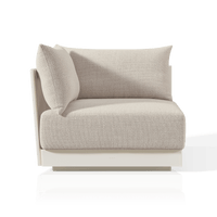 Antigua Corner | Aluminum Bone, Siesta Taupe, Rope Shell