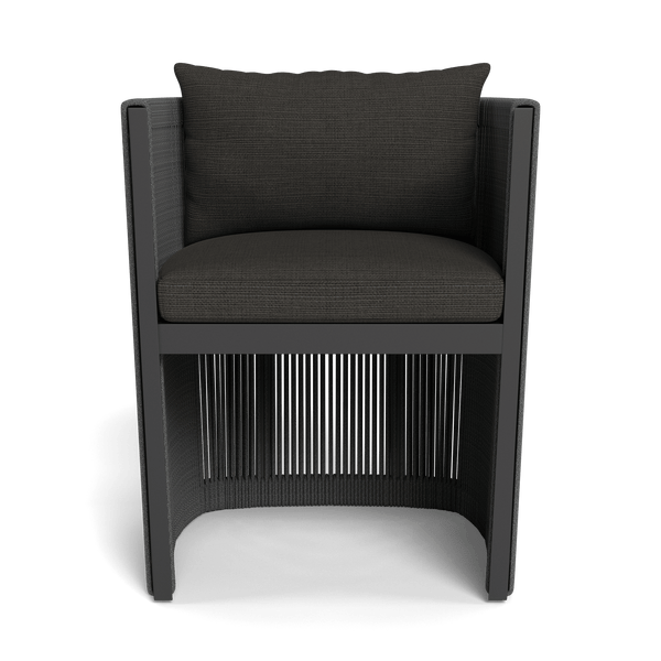Antigua Dining Chair | Aluminum Asteroid, Monterey Charcoal, Rope Dark Grey