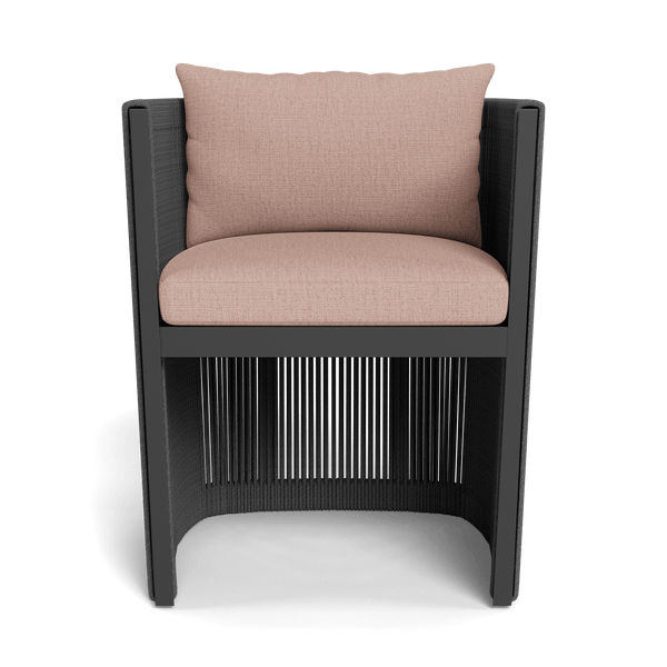 Antigua Dining Chair | Aluminum Asteroid, Stirling Powder, Rope Dark Grey