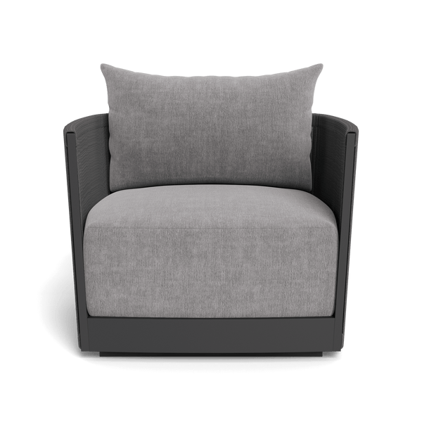 Antigua Lounge Chair | Aluminum Asteroid, Altona Dove, Rope Dark Grey