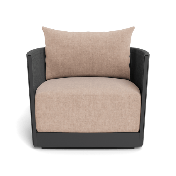Antigua Lounge Chair | Aluminum Asteroid, Altona Sand, Rope Dark Grey