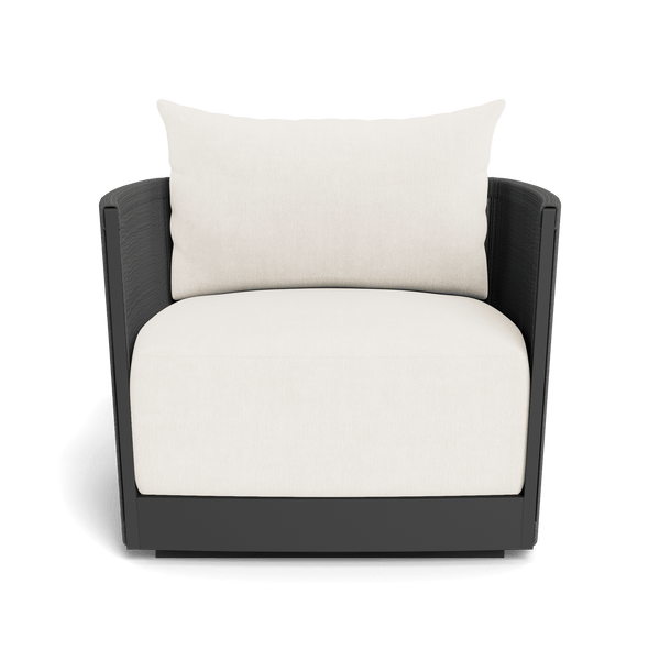 Antigua Lounge Chair | Aluminum Asteroid, Altona Snow, Rope Dark Grey