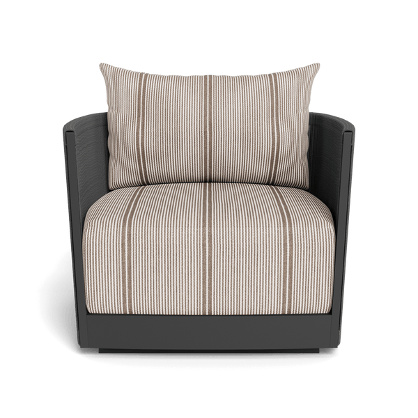 Antigua Lounge Chair | Aluminum Asteroid, Bateau Cocoon, Rope Dark Grey