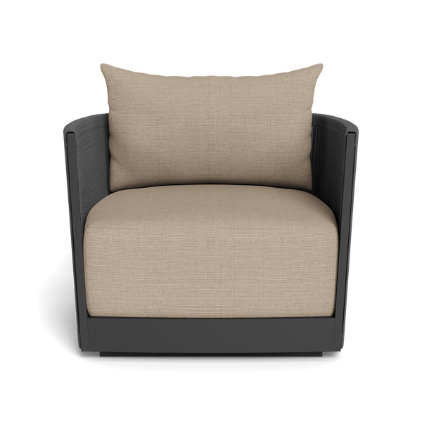 Antigua Lounge Chair | Aluminum Asteroid, Monterey Sand, Rope Dark Grey
