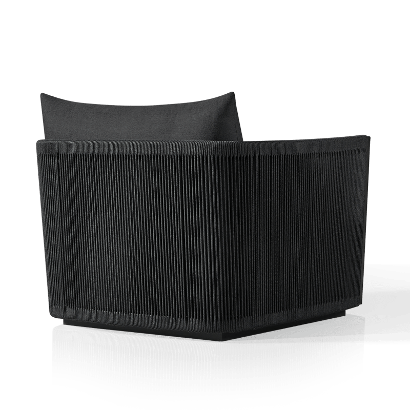 Antigua Lounge Chair | Aluminum Asteroid, Panama Grafito, Rope Dark Grey