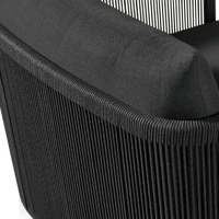 Antigua Lounge Chair | Aluminum Asteroid, Panama Grafito, Rope Dark Grey