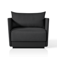 Antigua Lounge Chair | Aluminum Asteroid, Panama Grafito, Rope Dark Grey