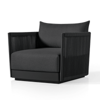 Antigua Lounge Chair | Aluminum Asteroid, Panama Grafito, Rope Dark Grey