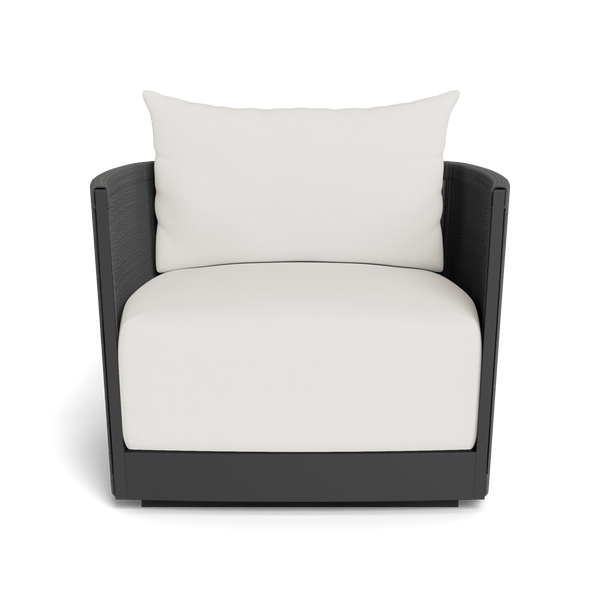 Antigua Lounge Chair | Aluminum Asteroid, Stirling Salt, Rope Dark Grey