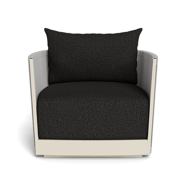 Antigua Lounge Chair | Aluminum Bone, Copacabana Midnight, Rope Light Grey