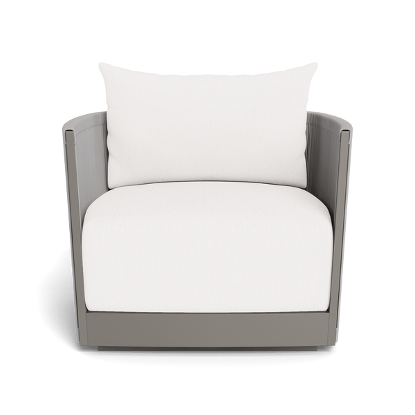 Antigua Lounge Chair | Aluminum Taupe, Pebble White, Rope Light Grey