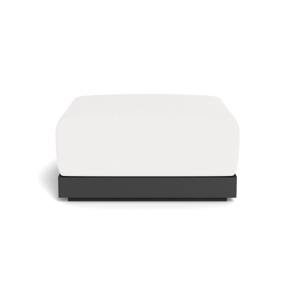 ANTIGUA OTTOMAN | Aluminum Asteroid, Pebble White,