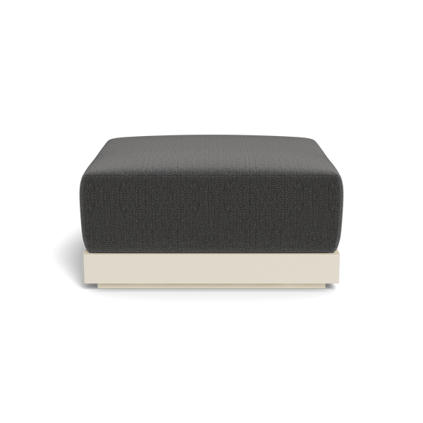 ANTIGUA OTTOMAN | Aluminum Bone, Marley Boulder,