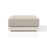 Antigua Ottoman | Aluminum Bone, Siesta Taupe,