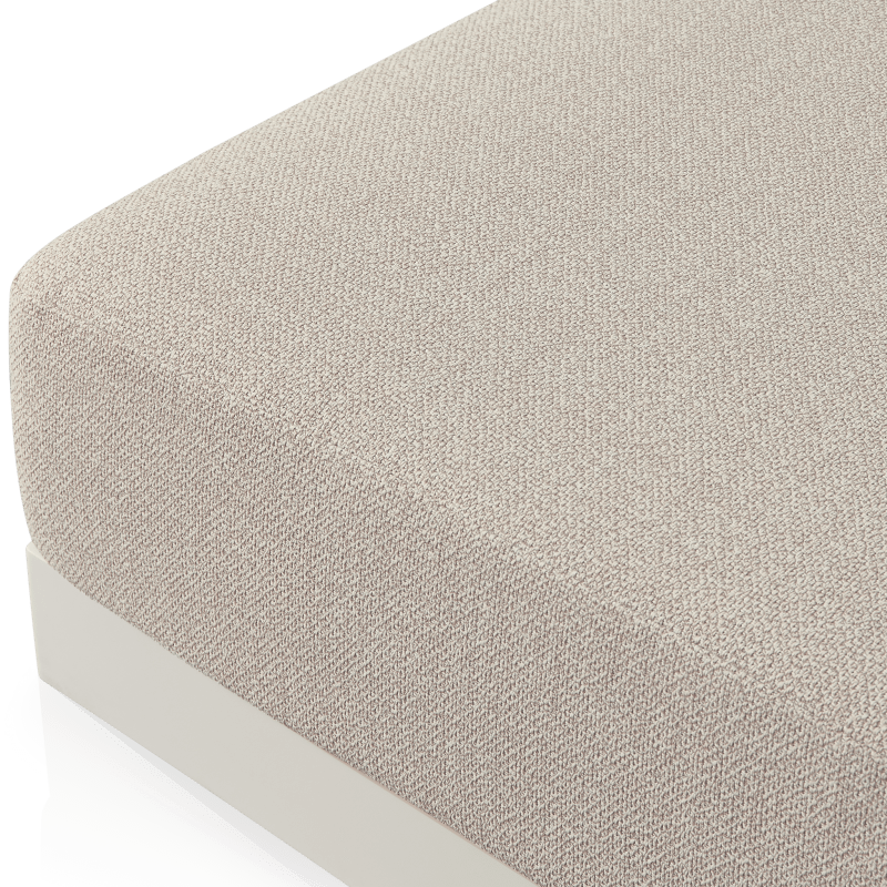 Antigua Ottoman | Aluminum Bone, Siesta Taupe,