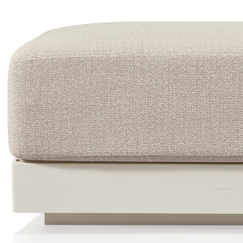 Antigua Ottoman | Aluminum Bone, Siesta Taupe,