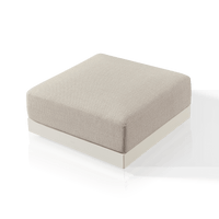 Antigua Ottoman | Aluminum Bone, Siesta Taupe,