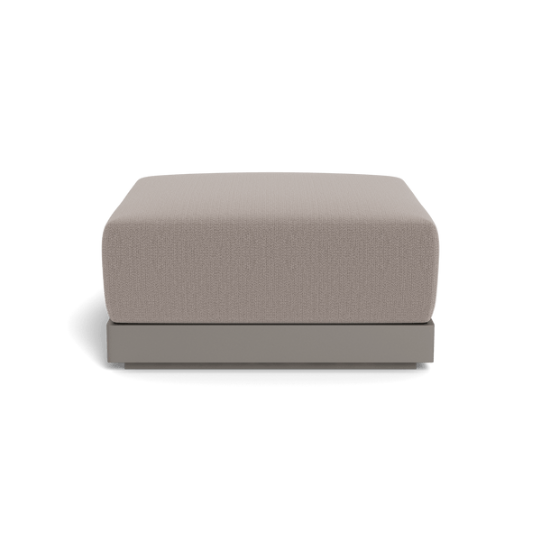 ANTIGUA OTTOMAN | Aluminum Taupe, Marley Chinchilla,