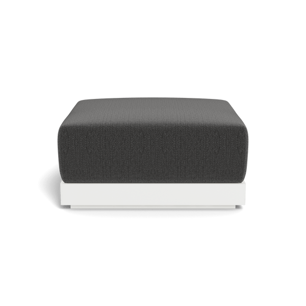ANTIGUA OTTOMAN | Aluminum White, Marley Boulder,