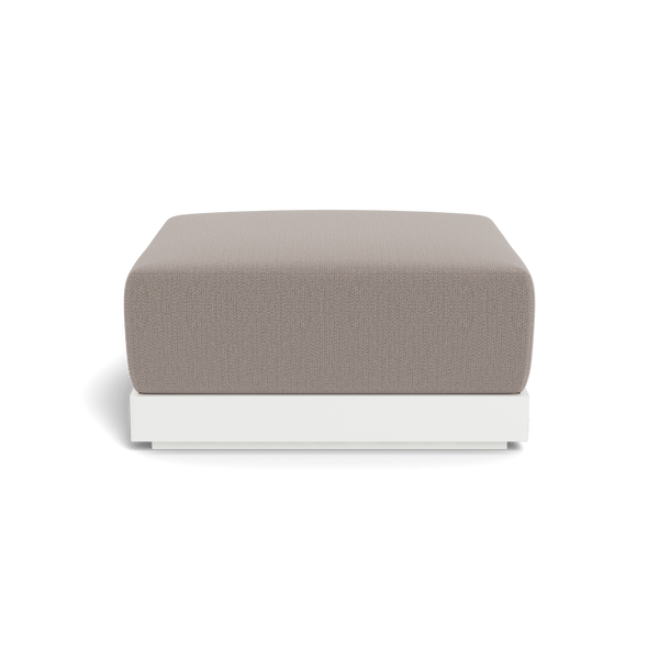 ANTIGUA OTTOMAN | Aluminum White, Marley Chinchilla,