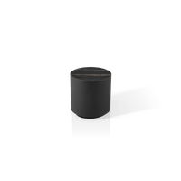 Antigua Round Side Table | Aluminum Asteroid, Laminam Noir,